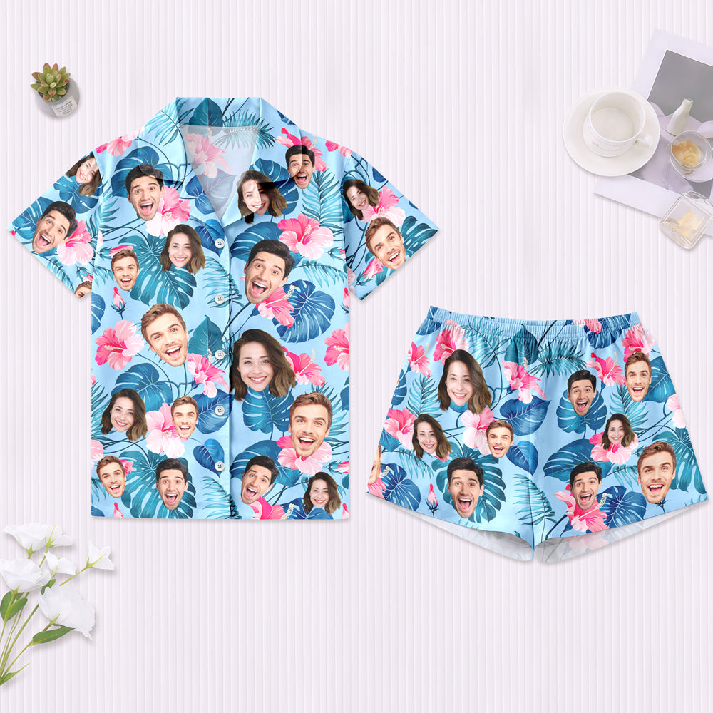 Custom Photo Short Pajamas Gift for Her, Him, Family TH10 169451