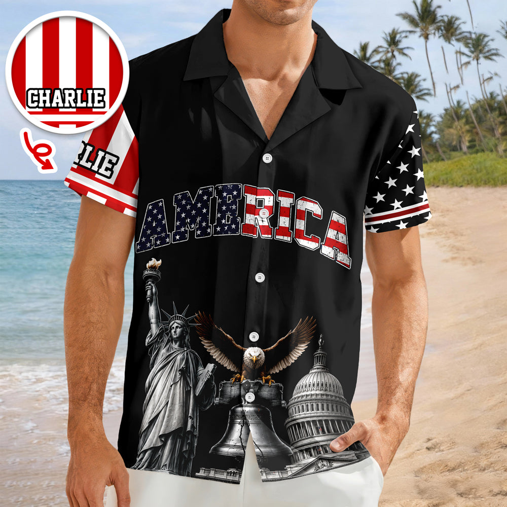 Custom Name America We The People 250 Years 1776–2026 Liberty Bell Hawaiian Shirt HO82 902786