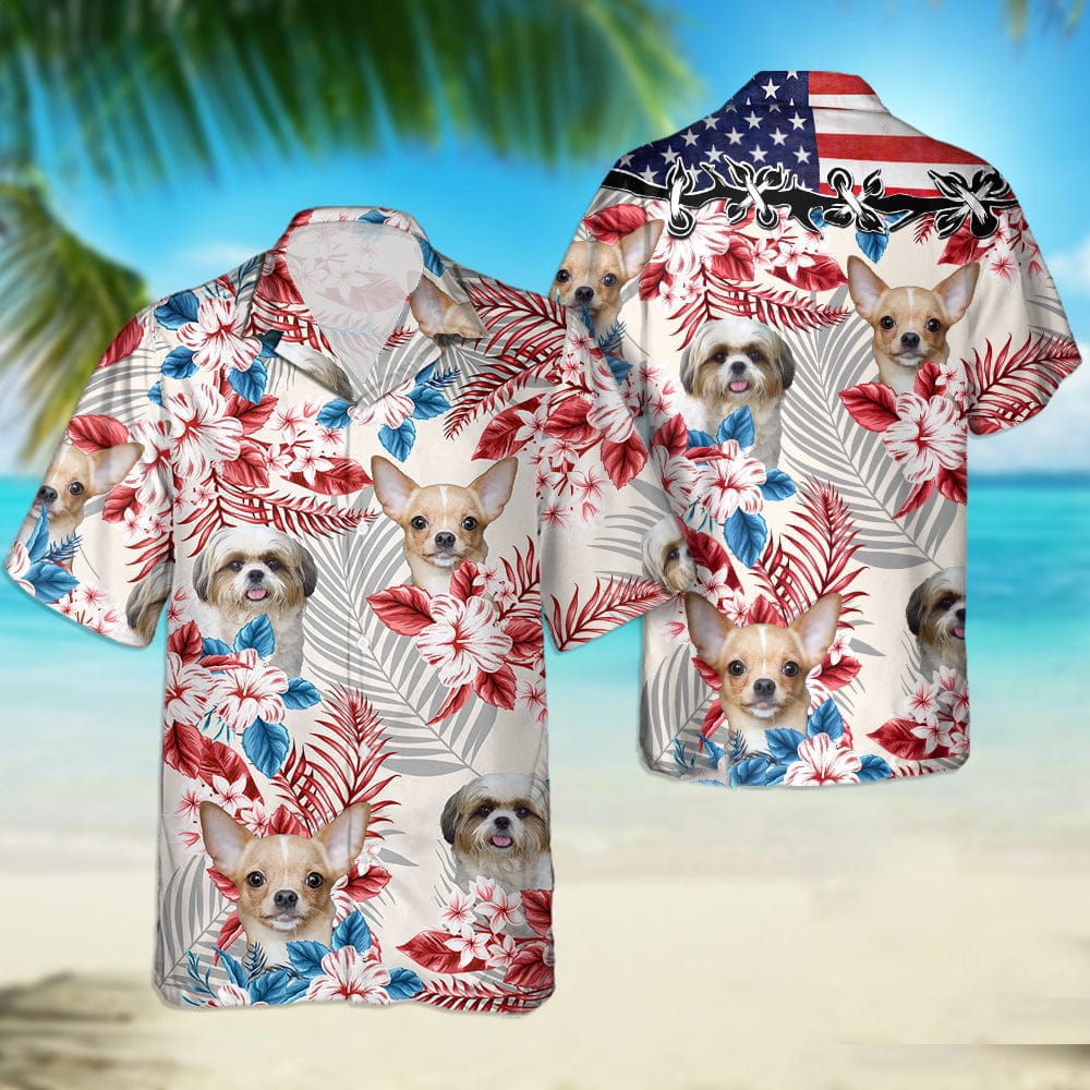 America Flag Hawaiian Shirt, Upload Dog Photo TA29 888382
