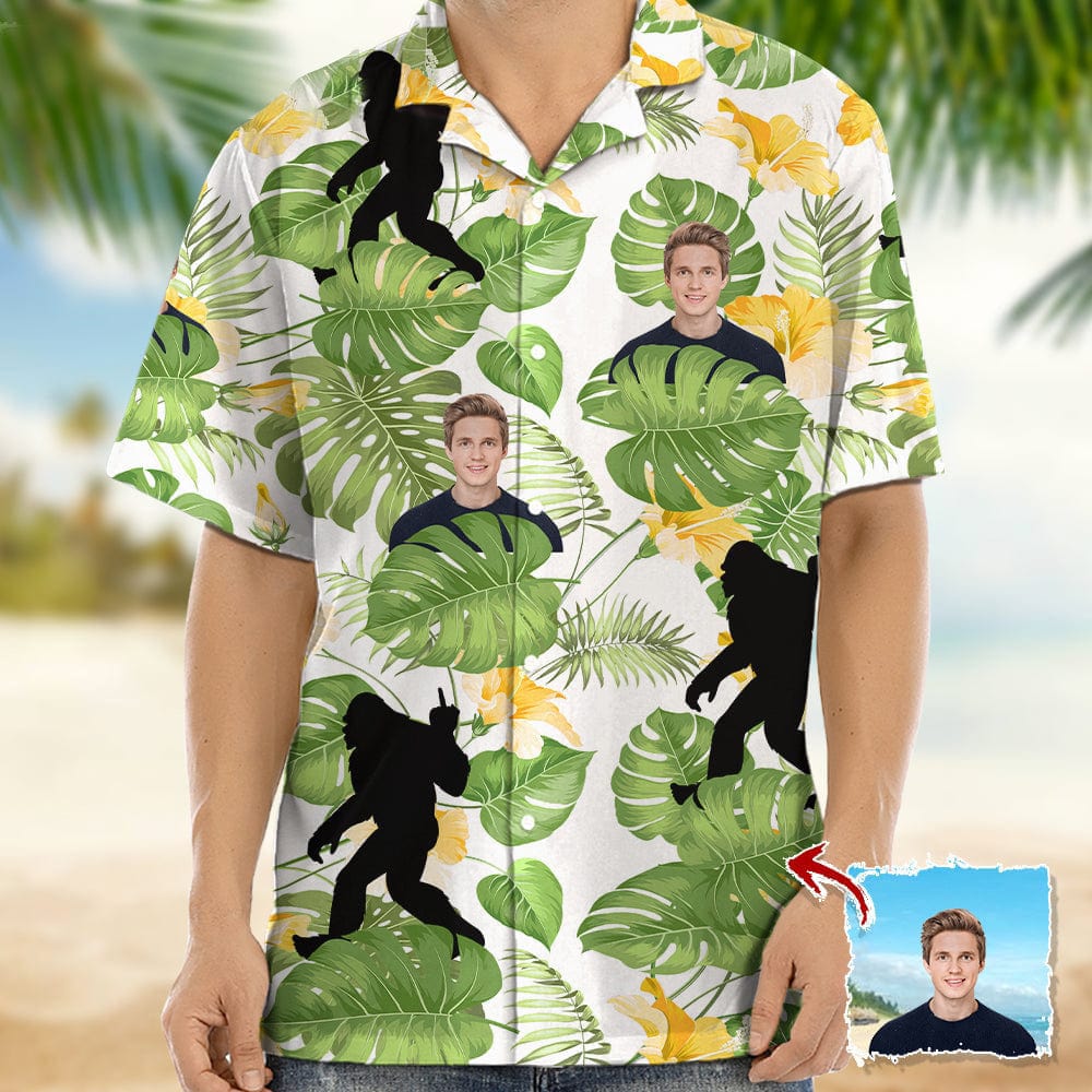 Bigfoot Style And Upload Photo Camping Hawaiian Shirt, N304 1238239