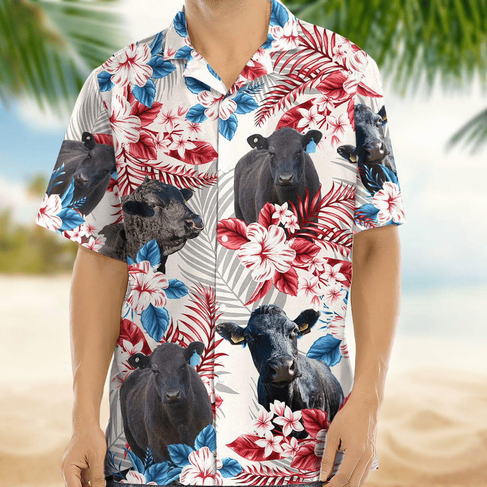 Cow American Flag Hawaiian Shirt, Upload Photo 888382