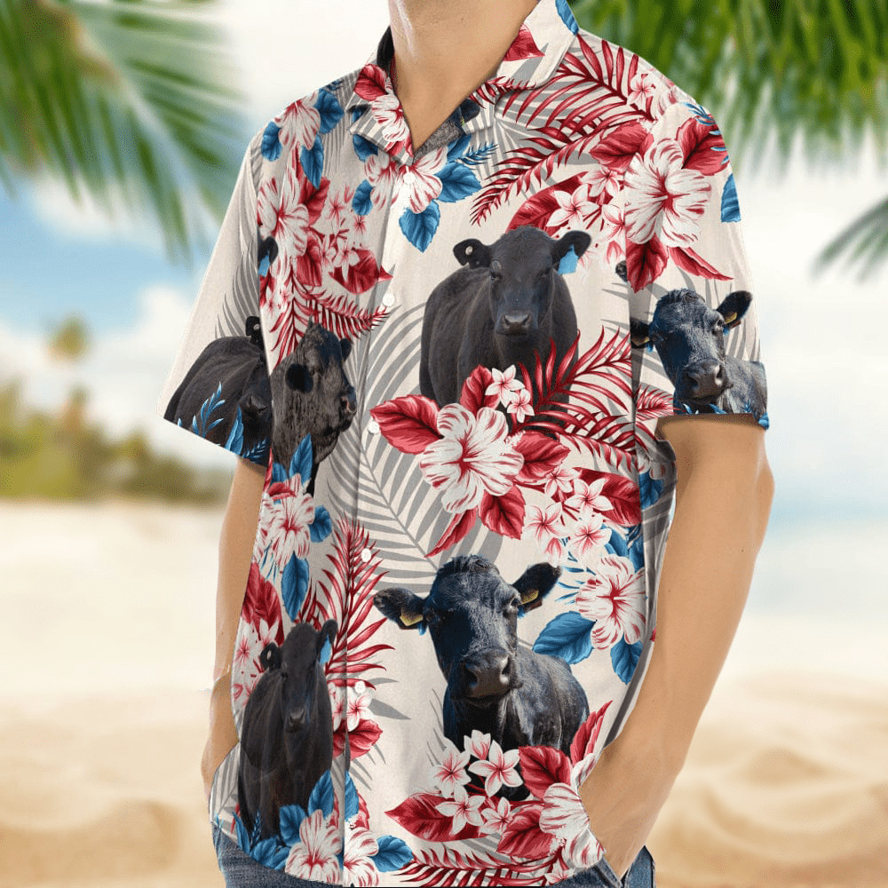 Cow American Flag Hawaiian Shirt, Upload Photo 888382
