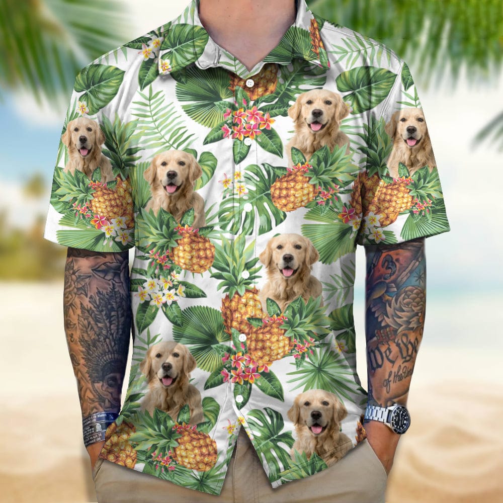 Custom Cat Dog Photo Men's Hawaii Shirt N304 888929