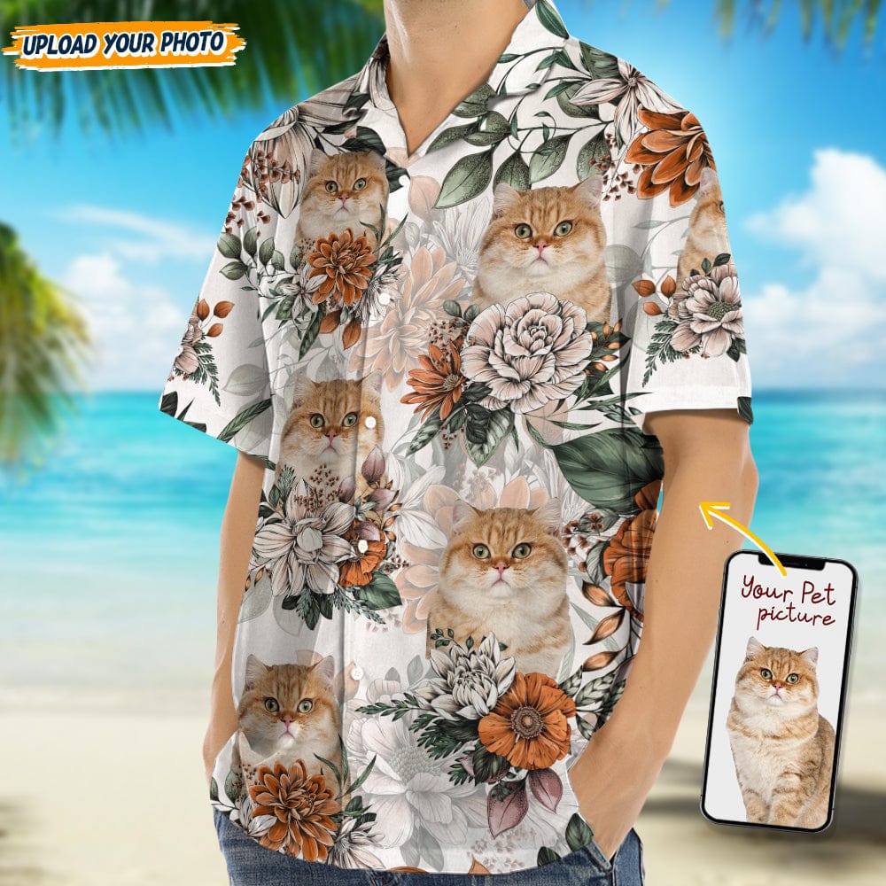 Custom Cat Face Photo Hawaii Shirt N304 889285