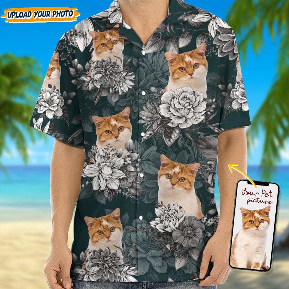Custom Cat Face Photo Hawaii Shirt N304 889285