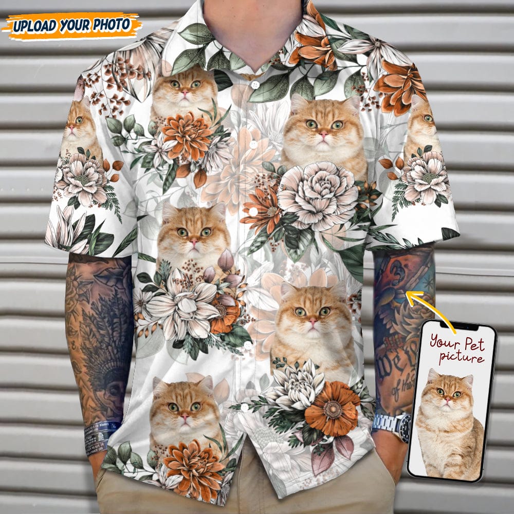 Custom Cat Face Photo Hawaii Shirt N304 889285