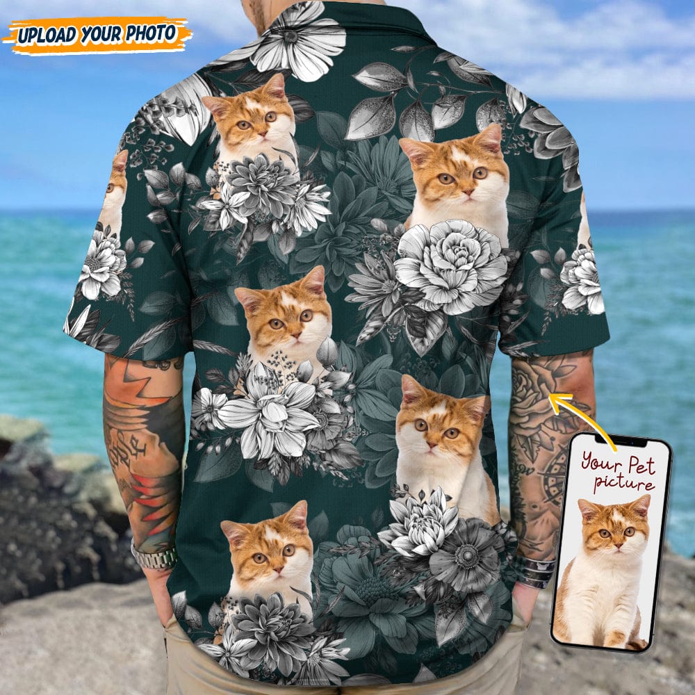 Custom Cat Face Photo Hawaii Shirt N304 889285