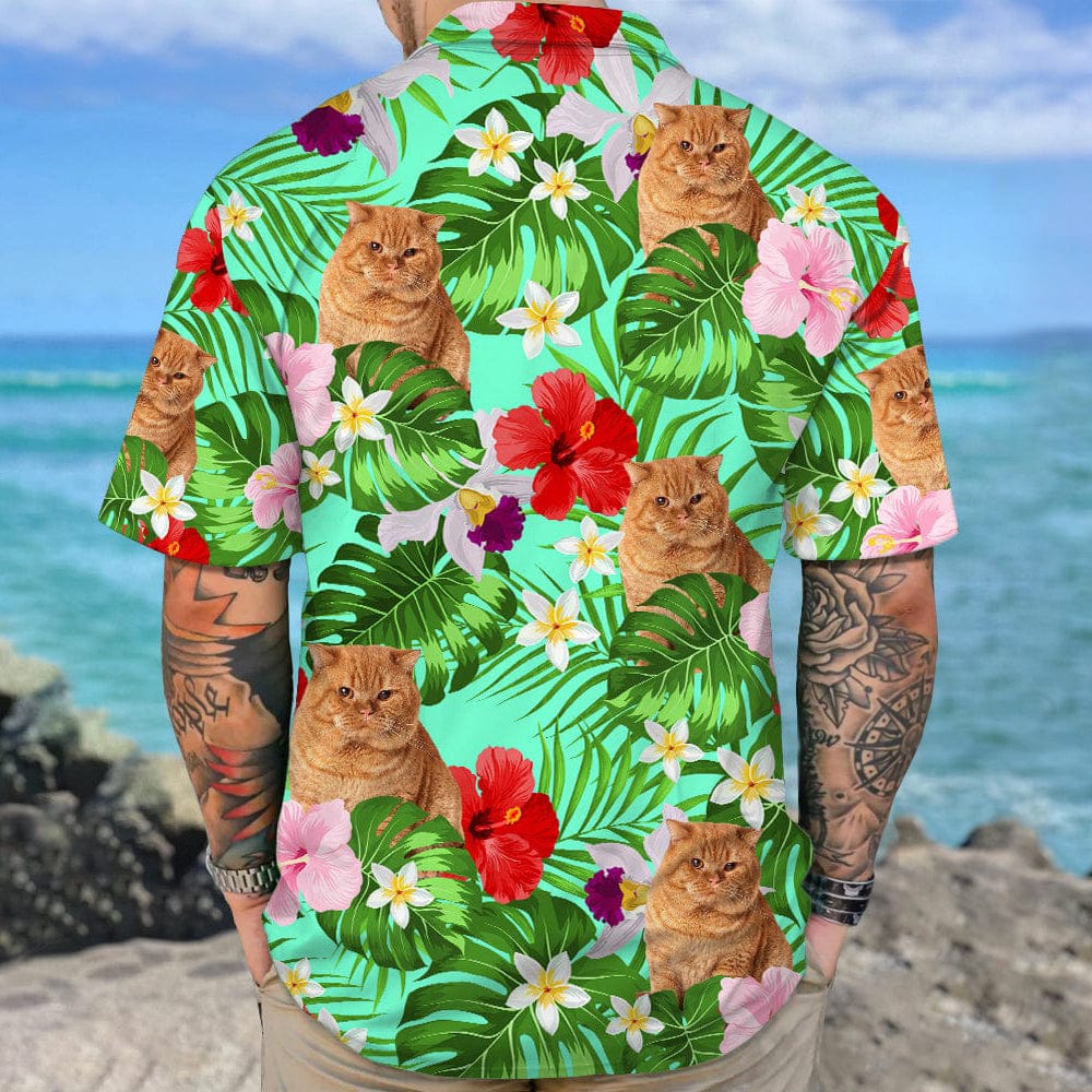 Custom Cat Photo Tropical Style Hawaii Shirt TH10 TA29 889467