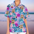 Custom Cat Photo Tropical Style Woman Hawaii Shirt N304 889569