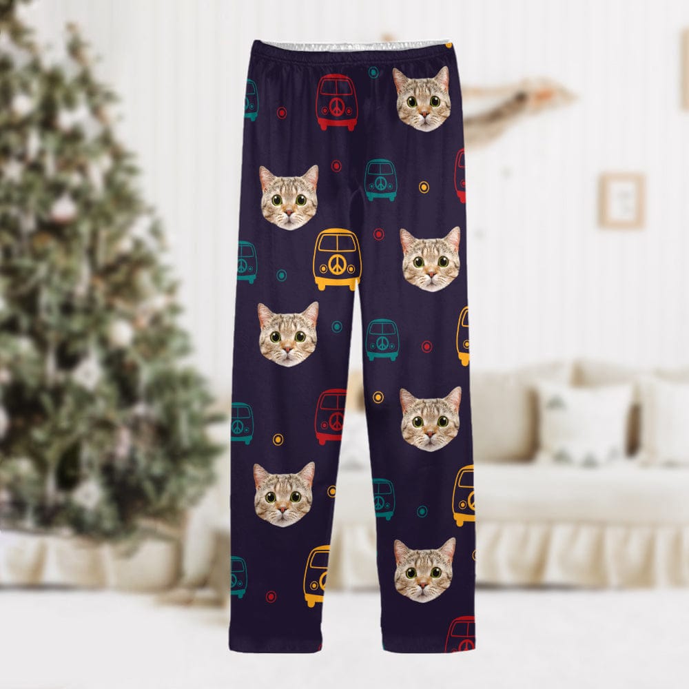 Custom Cat Photo With Decoration Hippie Pajamas T368 888892