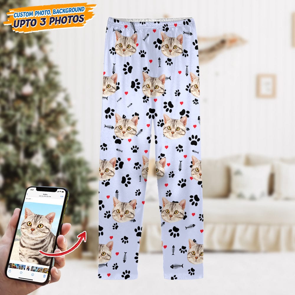 Custom Cat Photo With Icon Decoration Pajamas N304 888912