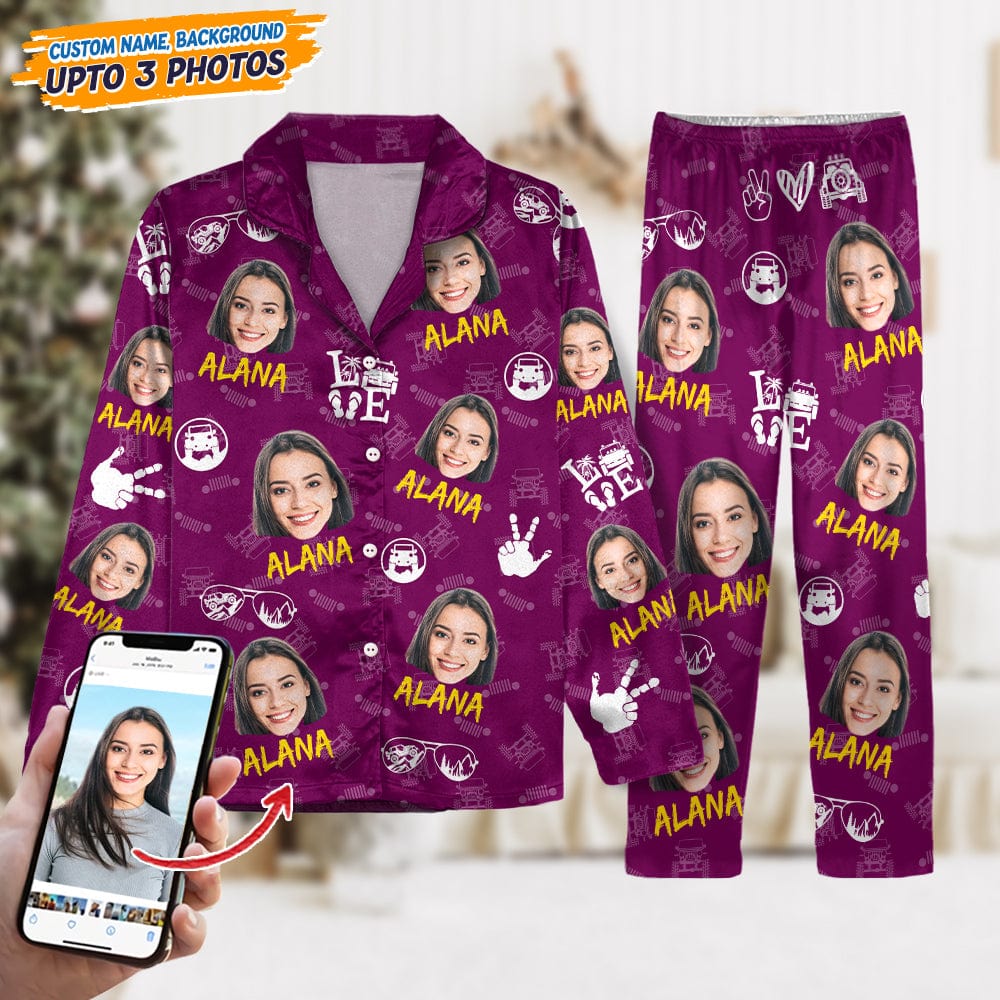 Custom Dog Cat Photo Offroad Pajamas TA29 888796