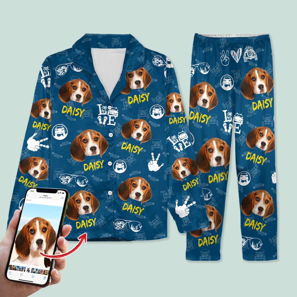 Custom Dog Cat Photo Offroad Pajamas TA29 888796