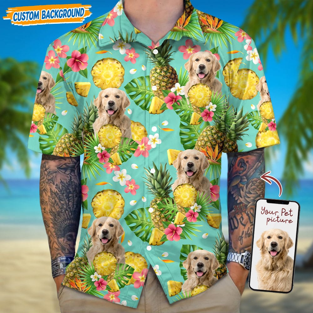Custom Dog Cat Photo With Tropical Design DA199 889446