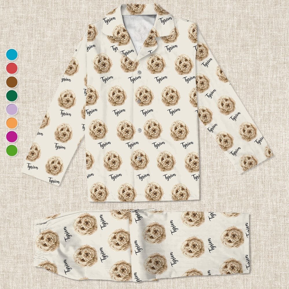 Custom Dog Cat Portrait And Add Name Pet Pajamas T368 889640