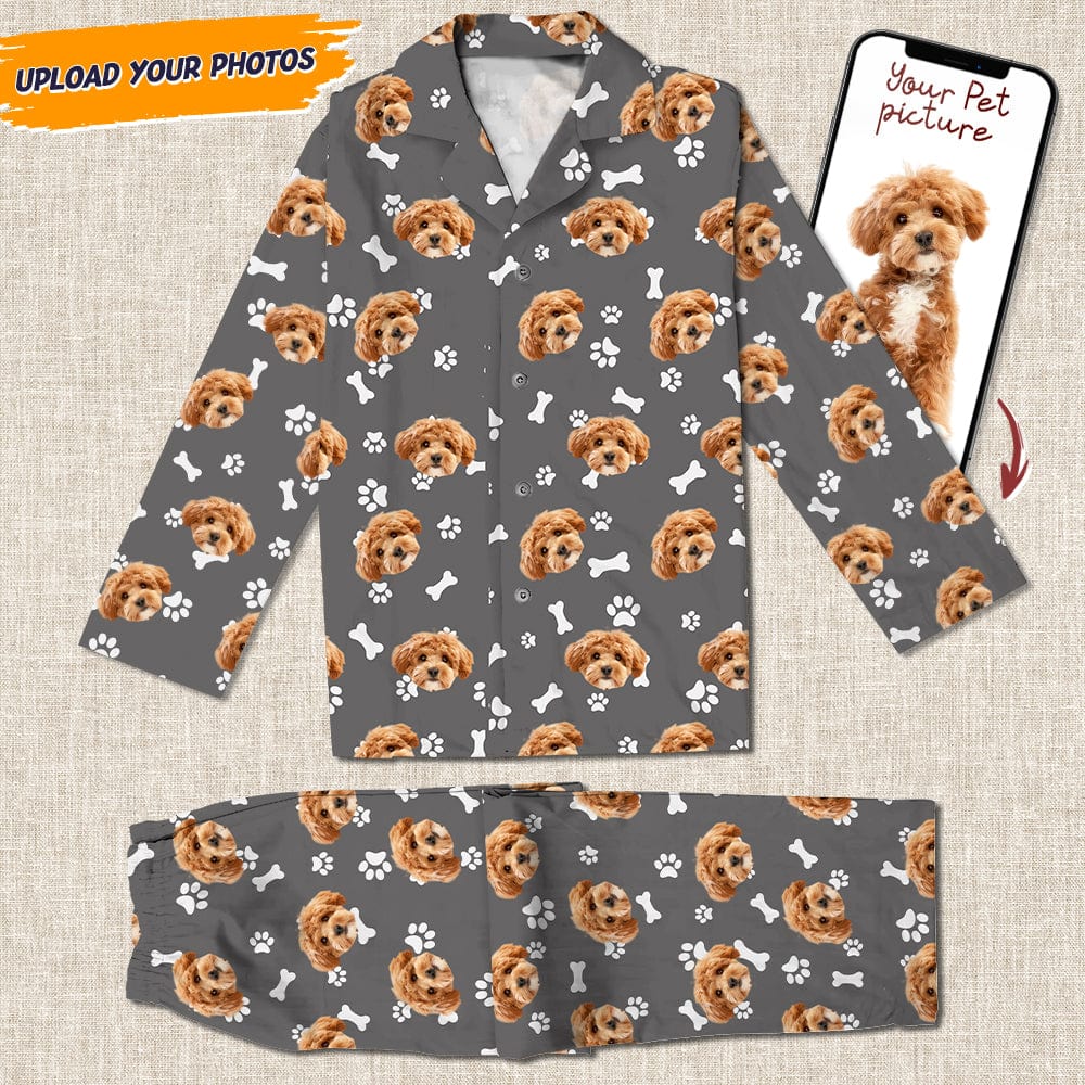 Custom Dog Face Photo With Colorful Background Pajamas HO82 T368 889957