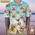 Custom Dog Photo And Cocktail Glasses Hawaii Shirt TA29 889373