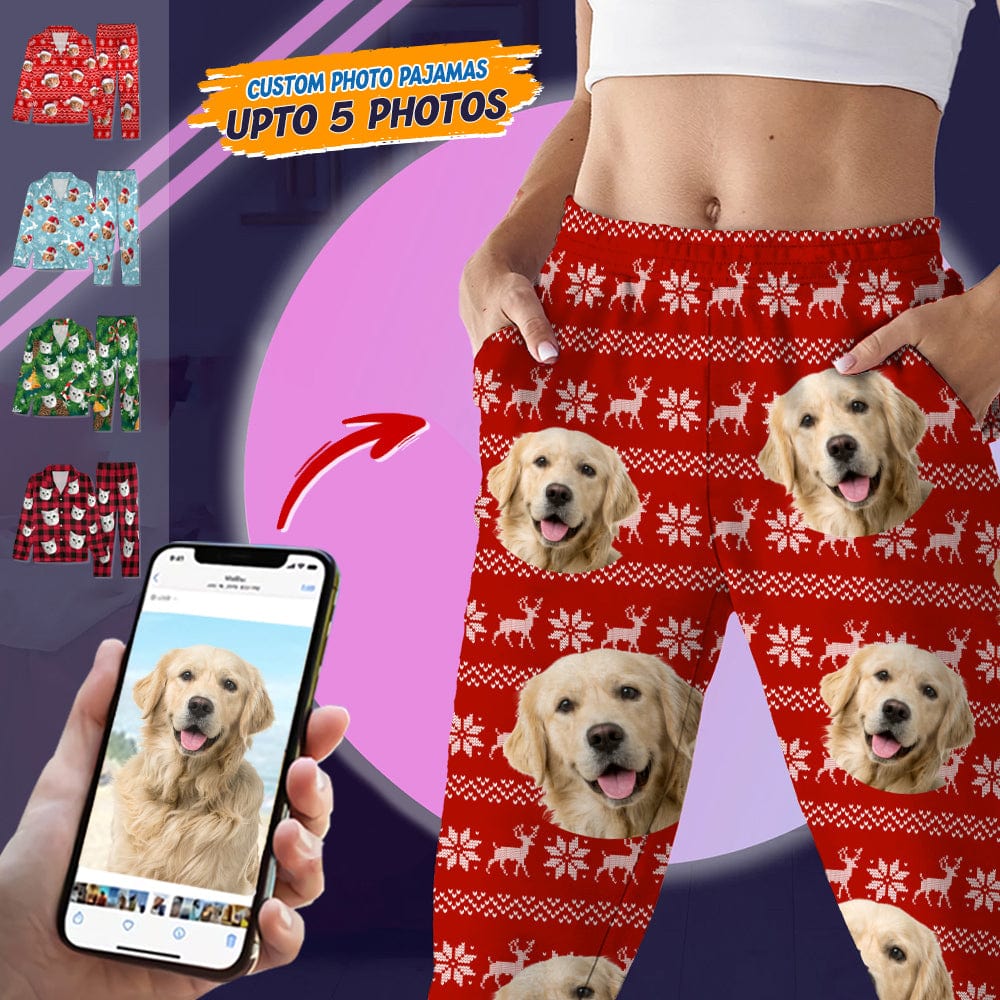 Custom Dog Photo Christmas Pajamas TH10 TA29 888664