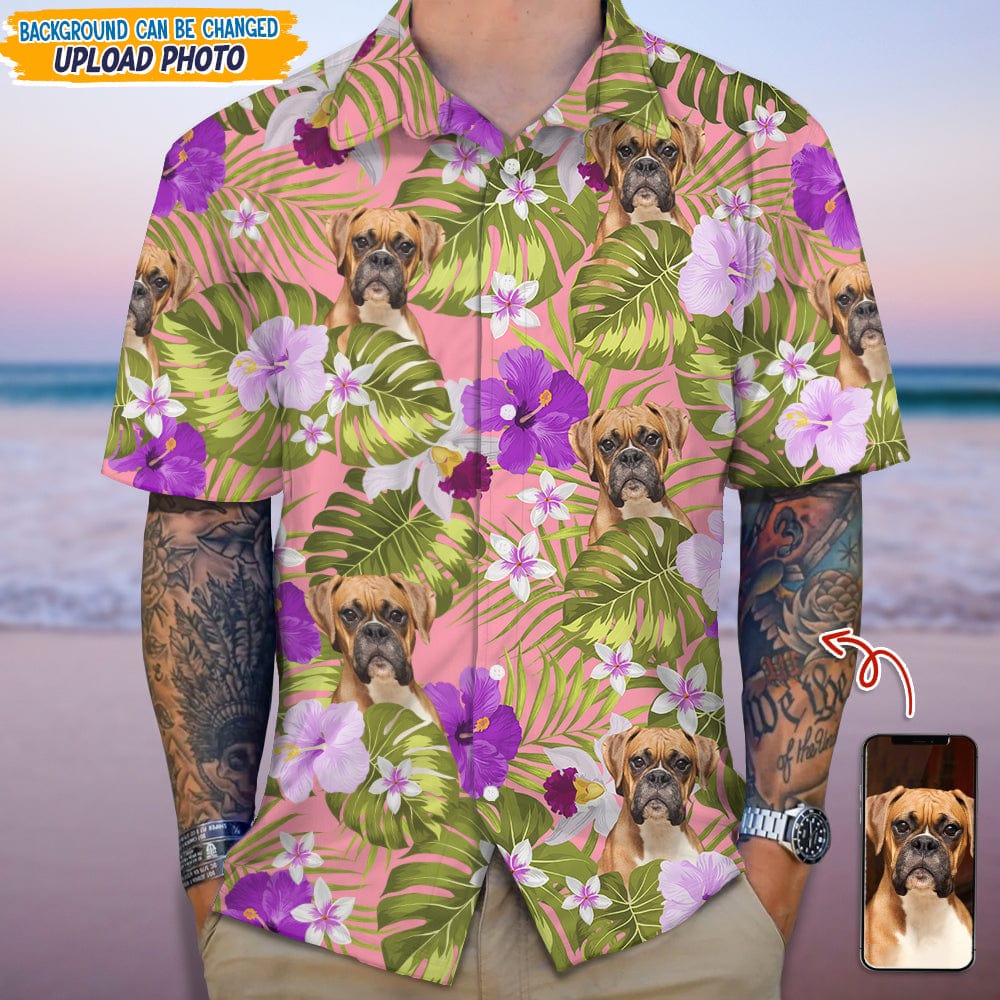 Custom Dog Photo Tropical Style Hawaii Shirt TH10 TA29 889465