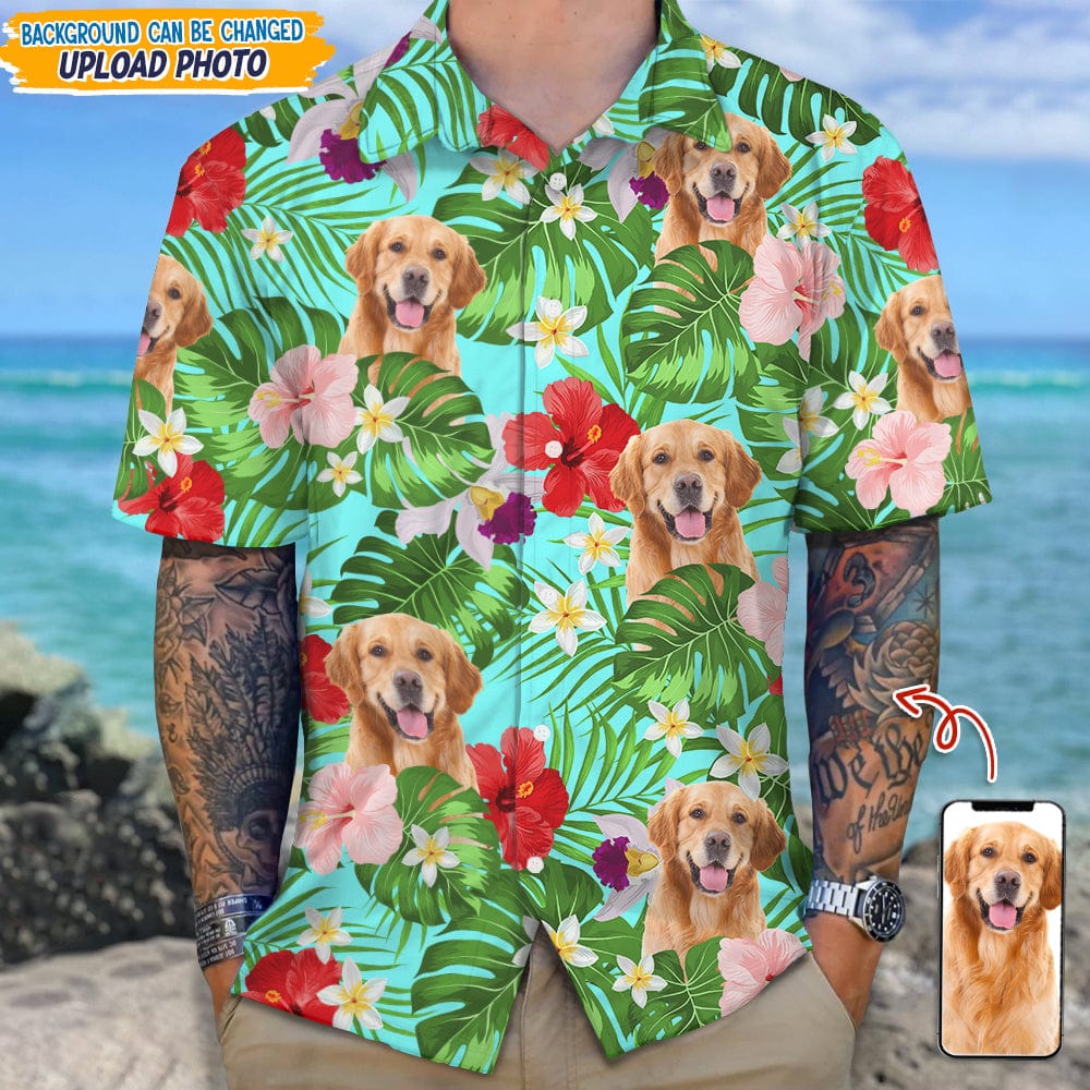 Custom Dog Photo Tropical Style Hawaii Shirt TH10 TA29 889465