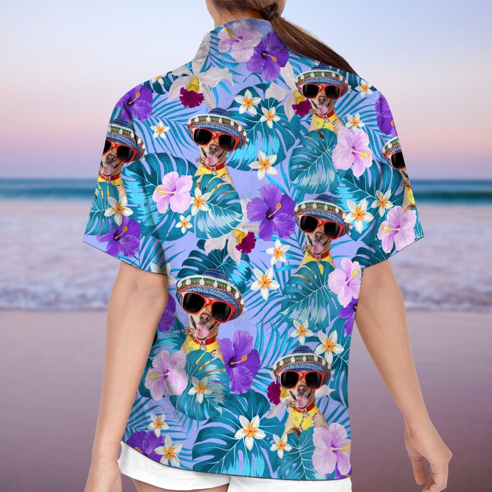 Custom Dog Photo Tropical Style Woman Hawaii Shirt N304 889567