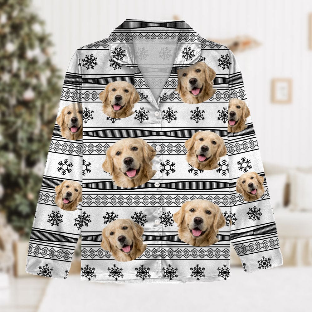 Custom Dog Photo With Aboriginal Pattern For Family Pajamas TA29 889686