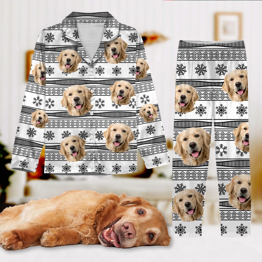 Custom Dog Photo With Aboriginal Pattern For Family Pajamas TA29 889686