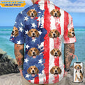Custom Dog Photo With Us Flag Hawaii Shirt TA29 889228
