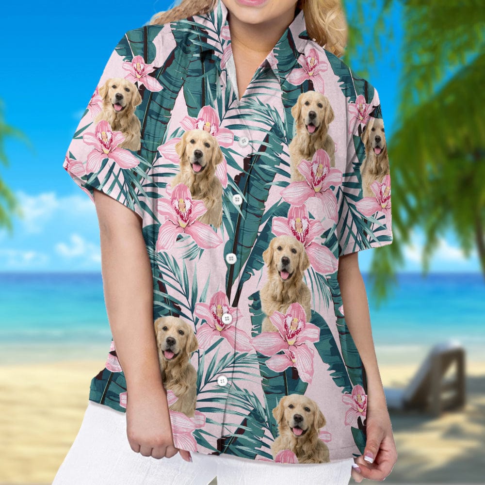 Custom Dog Photo Women's Hawaii Shirt N304 888933