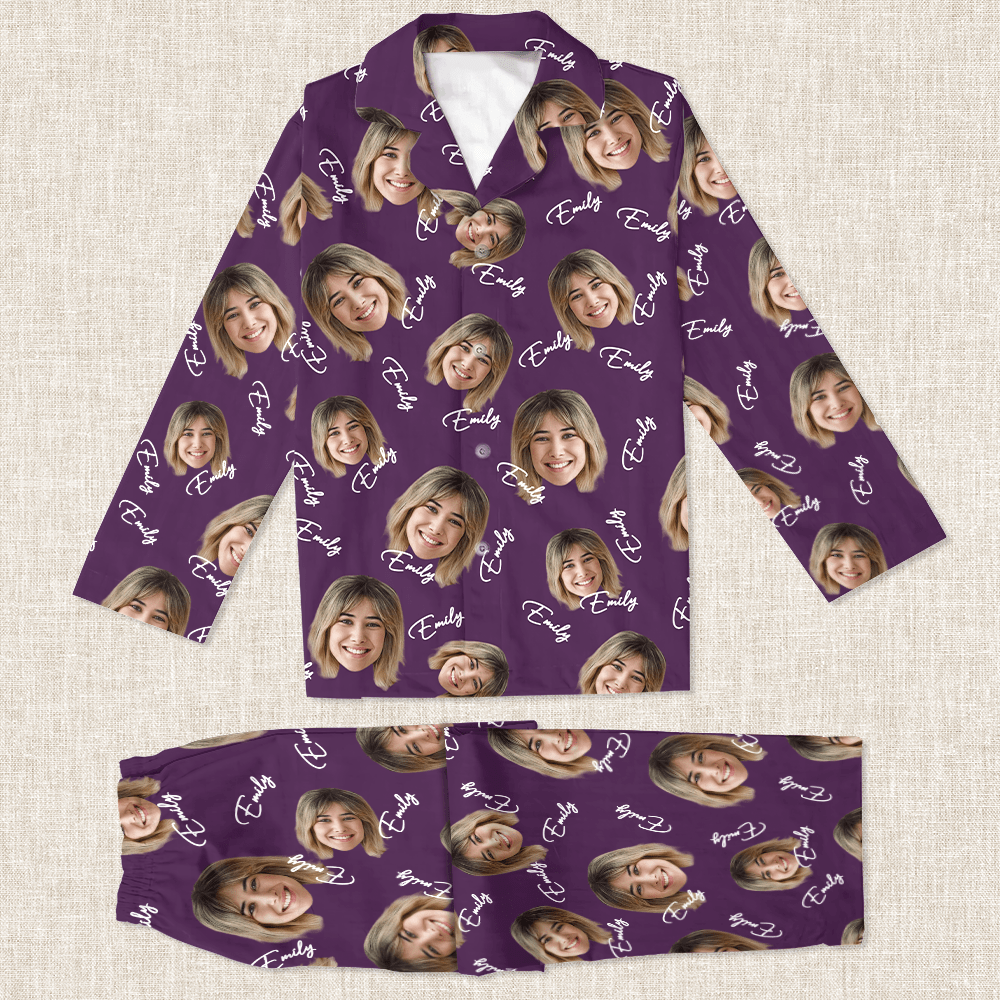 Custom Face and Name Family Matching Couple Pajamas HO82 891873