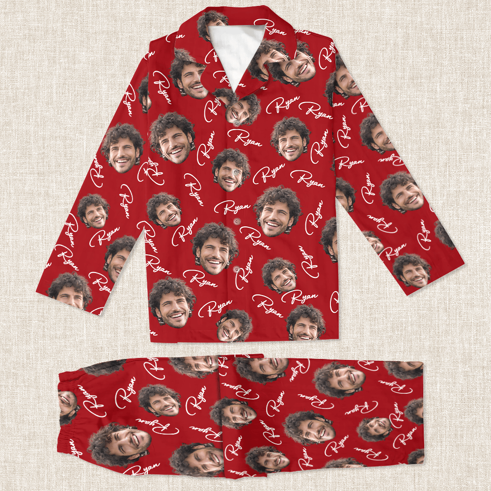 Custom Face and Name Family Matching Couple Pajamas HO82 891873