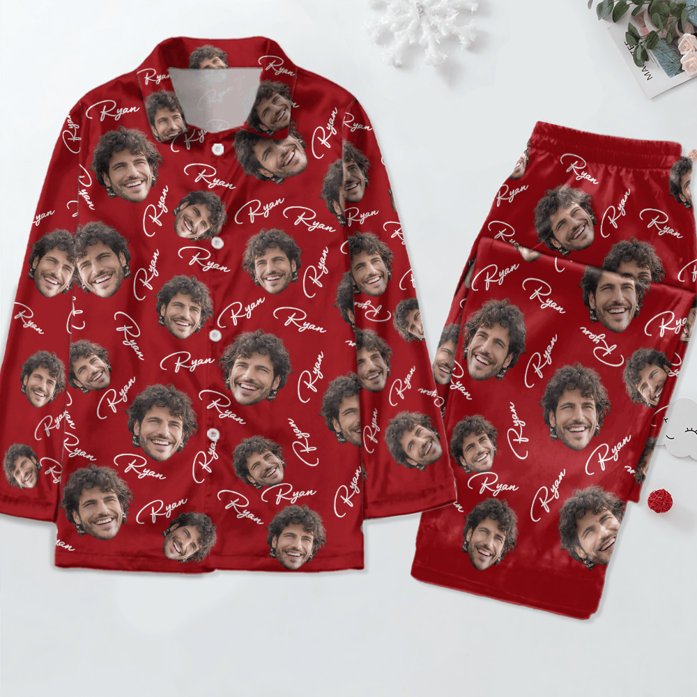 Custom Face and Name Family Matching Couple Pajamas HO82 891873
