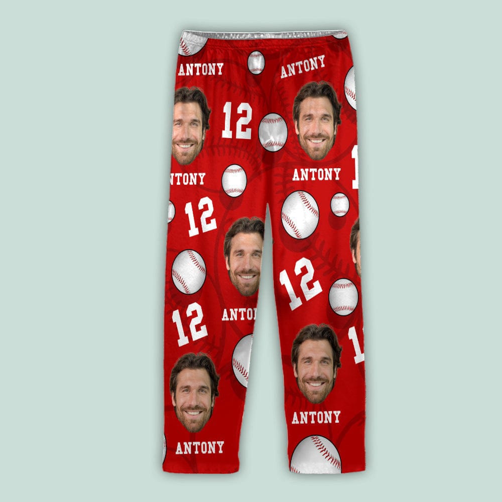 Custom Face Photo And Name Baseball Pajamas TA29 888779
