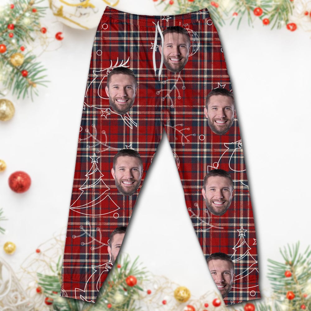 Custom Face Photo And Name With Christmas Pattern Sleepwear TH10 891641