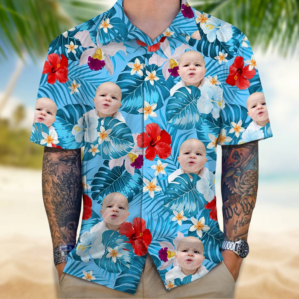 Custom Face Photo For Tropical Style Hawaii Shirt N304 889469