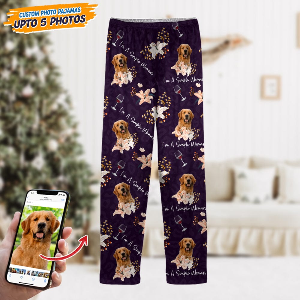 Custom Photo Dog Cat A Simple Woman Pajamas N304 888726