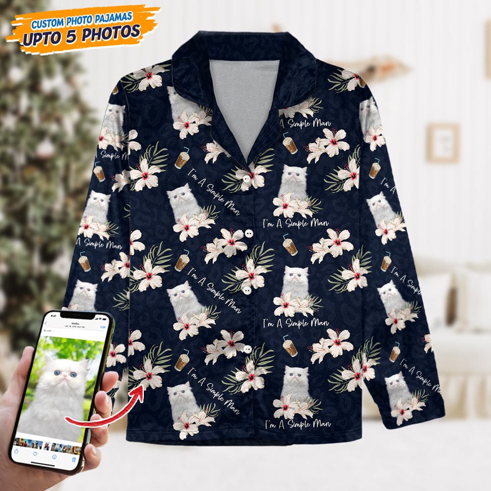 Custom Photo Dog Cat A Simple Woman Pajamas N304 888726