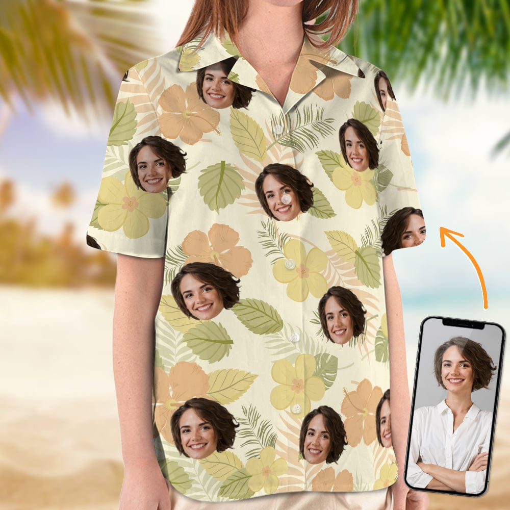 Custom Face Photo Jungle Parrot Hawaii Shirt TA29 889571