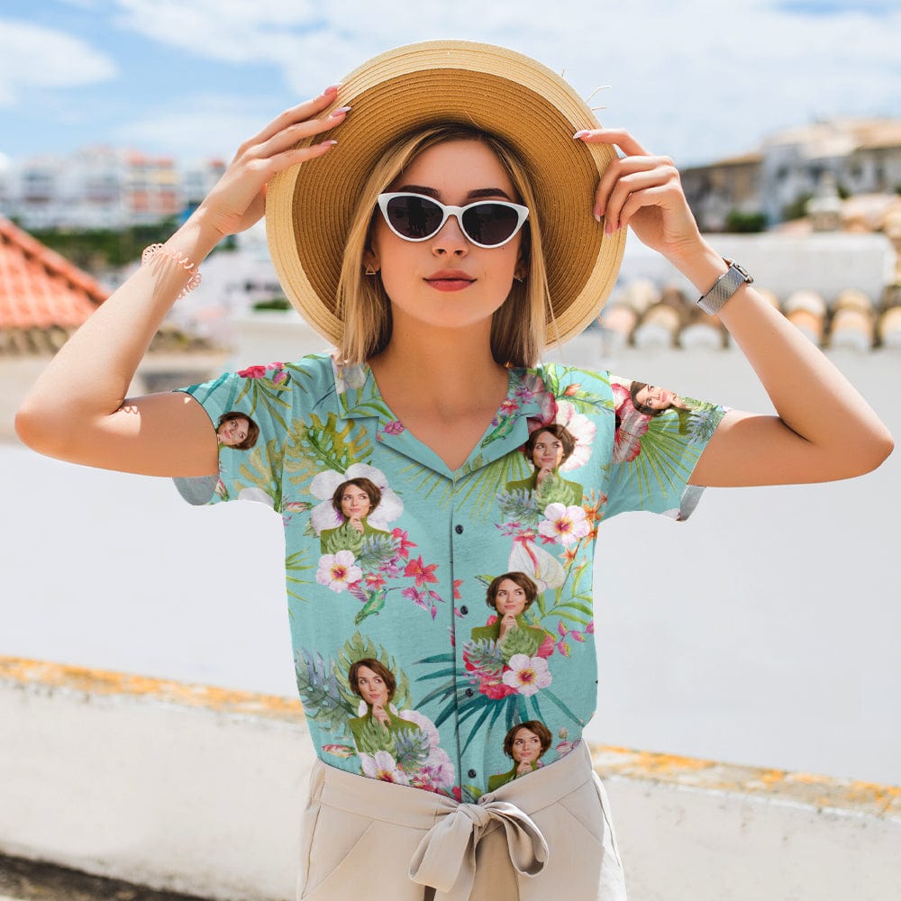 Custom Face Photo Tropical Hawaii Shirt DA199 890429