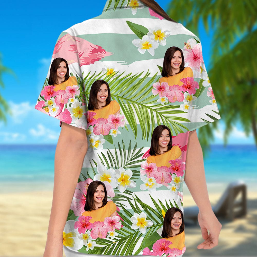 Custom Face Photo Tropical Hawaii Shirt DA199 890429