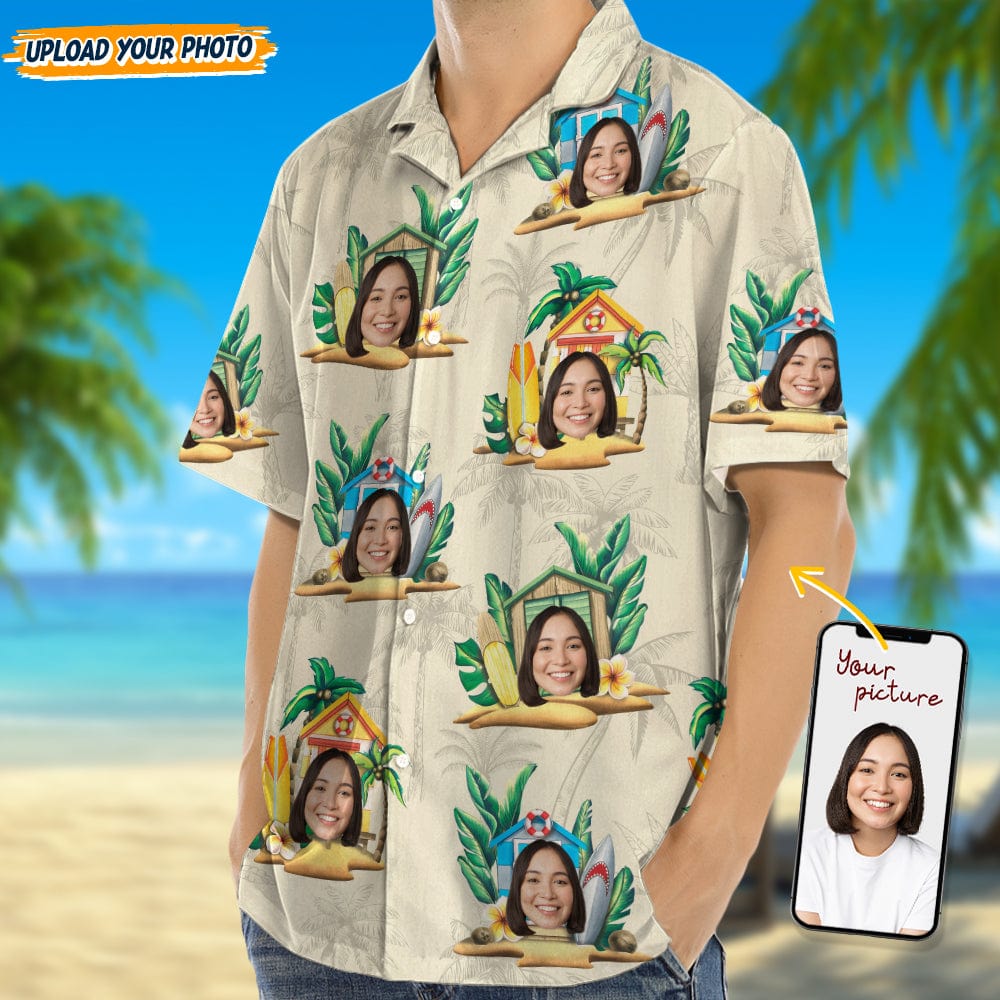 Custom Face Photo Tropical Men's Hawaii Shirt TA29 889100