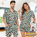 Custom Face Photo With Animal Print Pattern Short Pajamas T368 888900