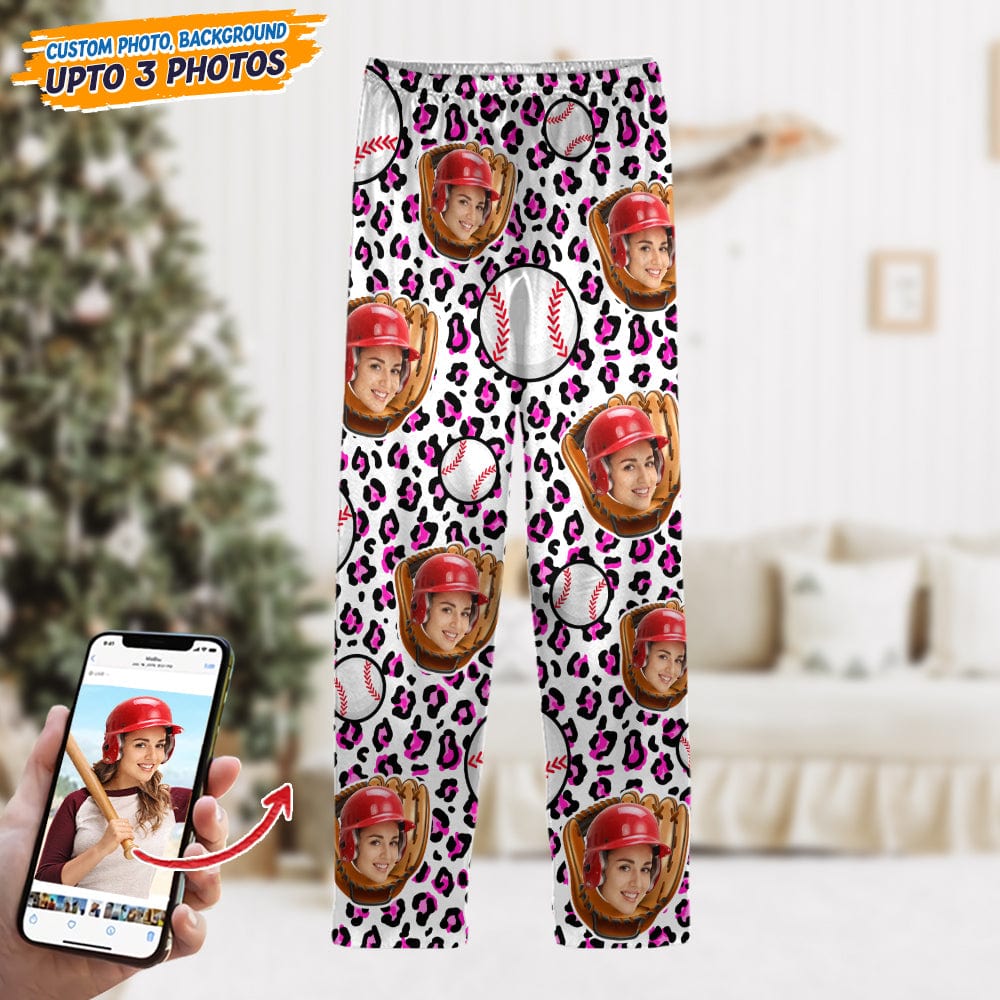 Custom Face Photo With Baseball Gloves Sport Pajamas T368 888770