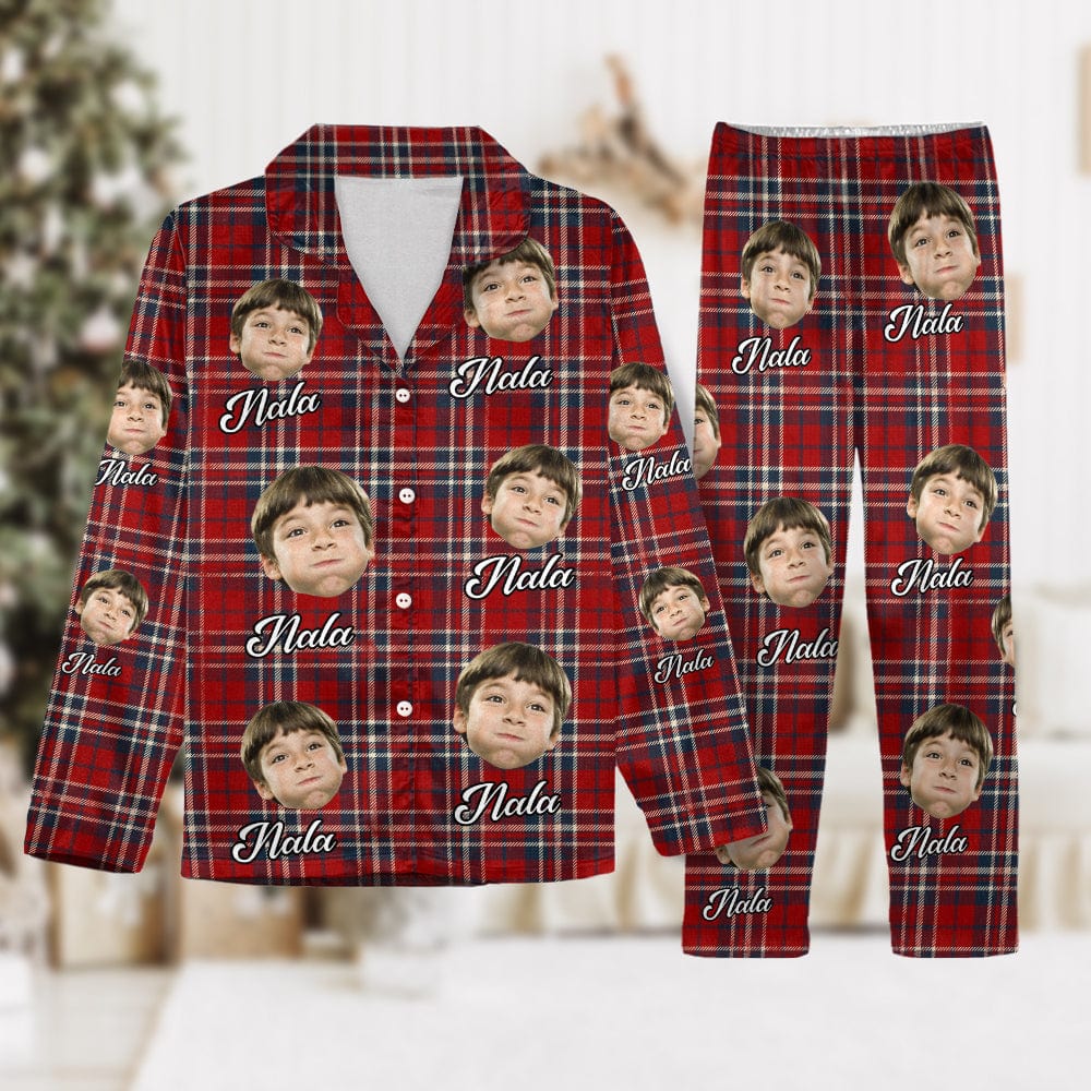 Custom Face Photo With Colorful Background Pajamas N304 889508