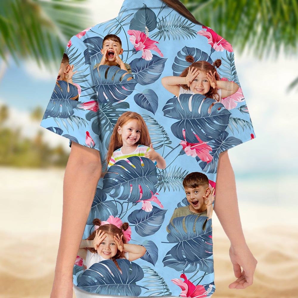 Custom Face Photo Woman's Hawaii Shirt DA199 890417
