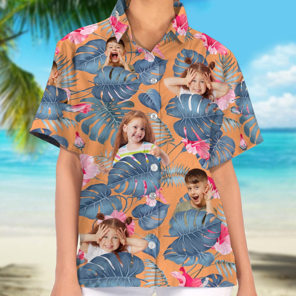 Custom Face Photo Woman's Hawaii Shirt DA199 890417