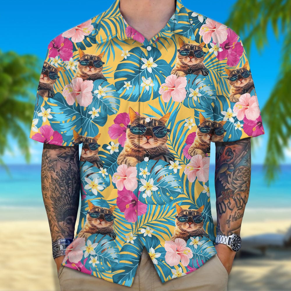 Custom Funny Photo Cat Hawaii Shirt For Cat Lover TA29 889541