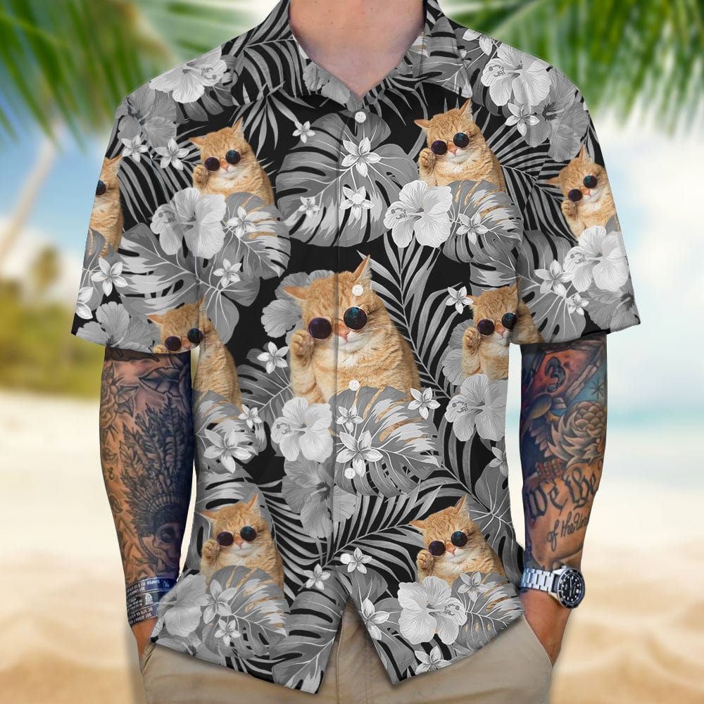 Custom Funny Photo Cat Hawaii Shirt For Cat Lover TA29 889541