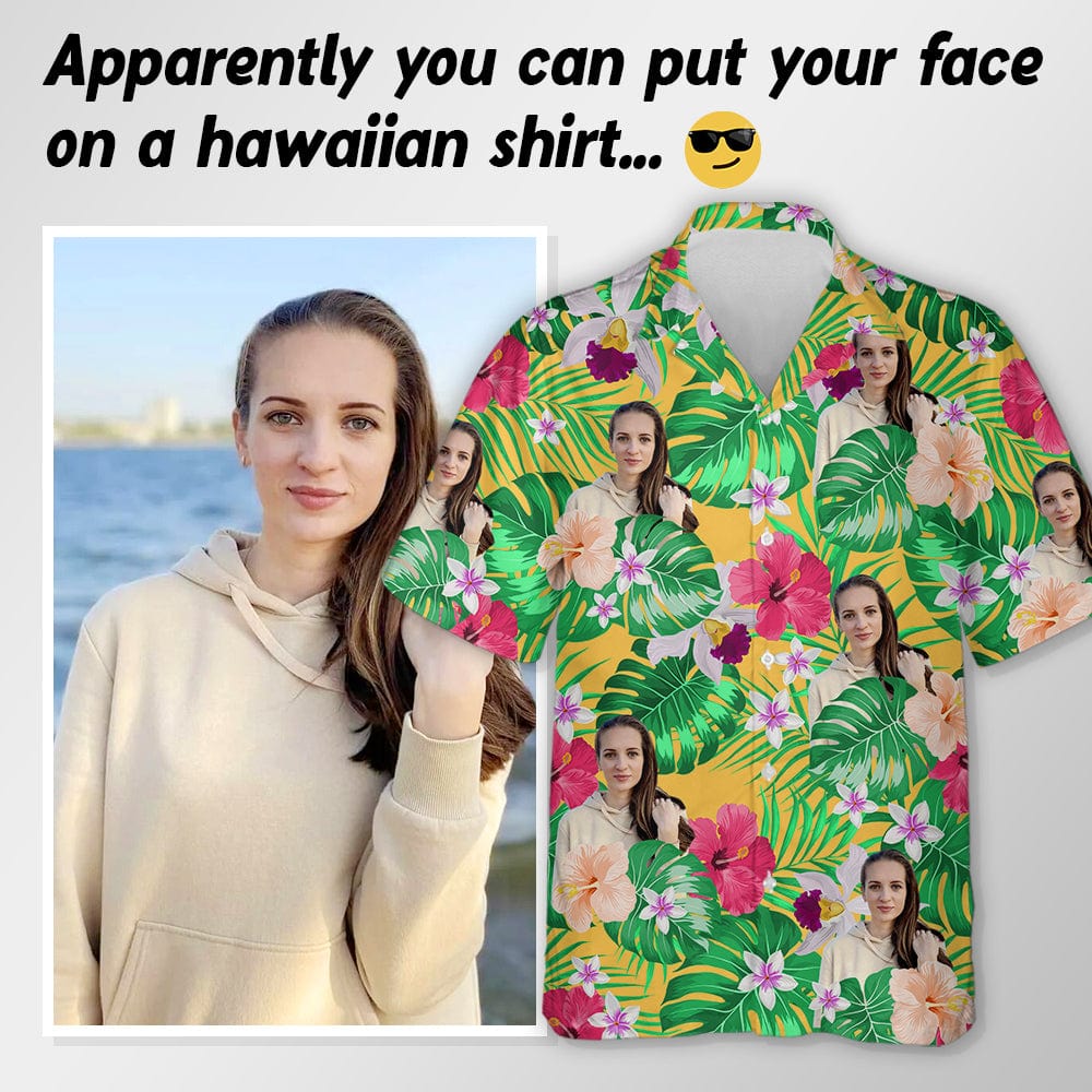 Custom Human Face Photo For Tropical Style Hawaii Shirt TA29 889469