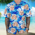 Custom Human Face Photo Tropical Floral Hawaii Shirt TH10 891455